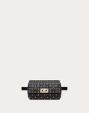 WOMEN'S VALENTINO GARAVANI ROCKSTUD SPIKE NAPPA LEATHER BELT BAG BLACK