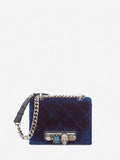WOMEN'S ALEXANDER McQUEEN SMALL JEWELLED SATCHEL OLTREMARE