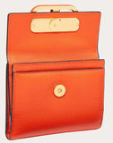 WOMEN'S VALENTINO GARAVANI VSLING GRAINY CALFSKIN WALLET ORANGE