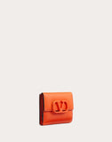 WOMEN'S VALENTINO GARAVANI VSLING GRAINY CALFSKIN WALLET ORANGE