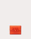 WOMEN'S VALENTINO GARAVANI VSLING GRAINY CALFSKIN WALLET ORANGE