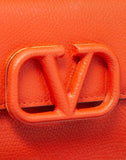 WOMEN'S VALENTINO GARAVANI VSLING GRAINY CALFSKIN WALLET ORANGE
