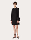 WOMEN'S VALENTINO CREPE COUTURE DRESS BLACK