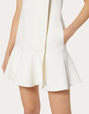 WOMEN'S VALENTINO DOUBLE COMFORT CRÊPE DRESS IVORY
