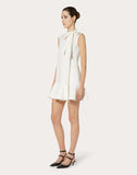 WOMEN'S VALENTINO DOUBLE COMFORT CRÊPE DRESS IVORY