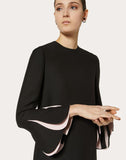 WOMEN'S VALENTINO CRÊPE COUTURE DRESS BLACK
