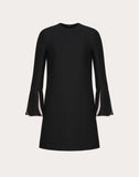 WOMEN'S VALENTINO CRÊPE COUTURE DRESS BLACK