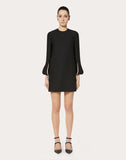WOMEN'S VALENTINO CRÊPE COUTURE DRESS BLACK