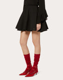WOMEN'S VALENTINO CRÊPE COUTURE SKIRT BLACK