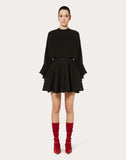 WOMEN'S VALENTINO CRÊPE COUTURE SKIRT BLACK