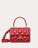 WOMEN'S VALENTINO GARAVANI MEDIUM CANDYSTUD TOP-HANDLE BAG ROSSO VALENTINO