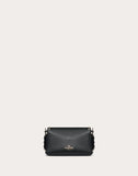 WOMEN'S VALENTINO GARAVANI MINI ROCKSTUD CALFSKIN CROSSBODY BAG BLACK