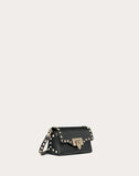 WOMEN'S VALENTINO GARAVANI MINI ROCKSTUD CALFSKIN CROSSBODY BAG BLACK