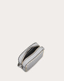 WOMEN'S VALENTINO GARAVANI SMALL ROCKSTUD GRAINY CALFSKIN CROSSBODY BAG PASTEL GRAY