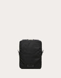 MEN'S VALENTINO GARAVANI SMALL NYLON SHOULDER BAG WITH VLTN RIBBON STRAP BLACK