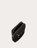 MEN'S VALENTINO GARAVANI SMALL NYLON SHOULDER BAG WITH VLTN RIBBON STRAP BLACK