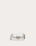 WOMEN'S VALENTINO GARAVANI MINI ROCKSTUD GRAINY LEATHER CROSSBODY BAG WHITE