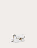WOMEN'S VALENTINO GARAVANI MINI ROCKSTUD GRAINY LEATHER CROSSBODY BAG WHITE