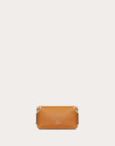 WOMEN'S VALENTINO GARAVANI MINI ROCKSTUD GRAINY LEATHER CROSSBODY BAG TAN