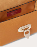 WOMEN'S VALENTINO GARAVANI MINI ROCKSTUD GRAINY LEATHER CROSSBODY BAG TAN