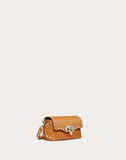 WOMEN'S VALENTINO GARAVANI MINI ROCKSTUD GRAINY LEATHER CROSSBODY BAG TAN
