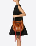 WOMEN'S VALENTINO GARAVANI LARGE VLOGO COWHIDE BUCKET BAG