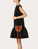 WOMEN'S VALENTINO GARAVANI SMALL VLOGO CALFSKIN BUCKET BAG TAN