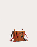 WOMEN'S VALENTINO GARAVANI SMALL VLOGO CALFSKIN BUCKET BAG TAN