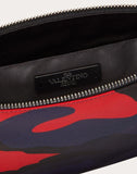 MEN'S VALENTINO GARAVANI CAMOUFLAGE POUCH NAVY/ RED