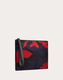 MEN'S VALENTINO GARAVANI CAMOUFLAGE POUCH NAVY/ RED