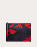 MEN'S VALENTINO GARAVANI CAMOUFLAGE POUCH NAVY/ RED