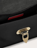 WOMEN'S VALENTINO GARAVANI MINI ROCKSTUD GRAINY CALFSKIN CROSSBODY BAG BLACK