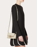 WOMEN'S VALENTINO GARAVANI MINI ROCKSTUD GRAINY CALFSKIN CROSSBODY BAG LIGHT IVORY