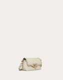 WOMEN'S VALENTINO GARAVANI MINI ROCKSTUD GRAINY CALFSKIN CROSSBODY BAG LIGHT IVORY