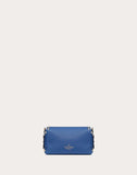 WOMEN'S VALENTINO GARAVANI MINI ROCKSTUD GRAINY CALFSKIN CROSSBODY BAG BALTIC BLUE