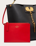 WOMEN'S VALENTINO GARAVANI ESCAPE GRAINY CALFSKIN HOBO BAG