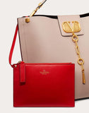 WOMEN'S VALENTINO GARAVANI ESCAPE GRAINY CALFSKIN HOBO BAG