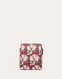MEN'S VALENTINO GARAVANI UNDERCOVER ROCKSTUD SHOULDER BAG PURE RED