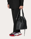 MEN'S VALENTINO GARAVANI LEATHER VLOGO BUCKET BAG