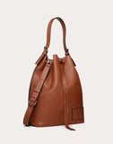 MEN'S VALENTINO GARAVANI LEATHER VLOGO BUCKET BAG