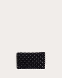 WOMEN'S VALENTINO GARAVANI SPIKE.IT VELVET CHAIN BAG WITH HEMATITE STUDS