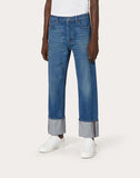 MEN'S VALENTINO BAGGY FIT JEANS NAVY