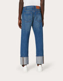 MEN'S VALENTINO BAGGY FIT JEANS NAVY