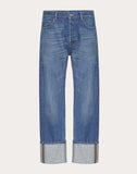 MEN'S VALENTINO BAGGY FIT JEANS NAVY