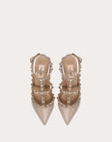 WOMEN'S VALENTINO GARAVANI PATENT ROCKSTUD CAGED PUMP 100MM POUDRE
