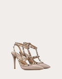WOMEN'S VALENTINO GARAVANI PATENT ROCKSTUD CAGED PUMP 100MM POUDRE