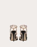 WOMEN'S VALENTINO GARAVANI ROCKSTUD ANKLE STRAP PUMP 100 MM BLACK