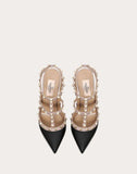 WOMEN'S VALENTINO GARAVANI ROCKSTUD ANKLE STRAP PUMP 100 MM BLACK