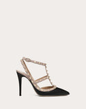 WOMEN'S VALENTINO GARAVANI ROCKSTUD ANKLE STRAP PUMP 100 MM BLACK