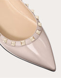 WOMEN'S VALENTINO GARAVANI PATENT ROCKSTUD BALLET FLAT POUDRE